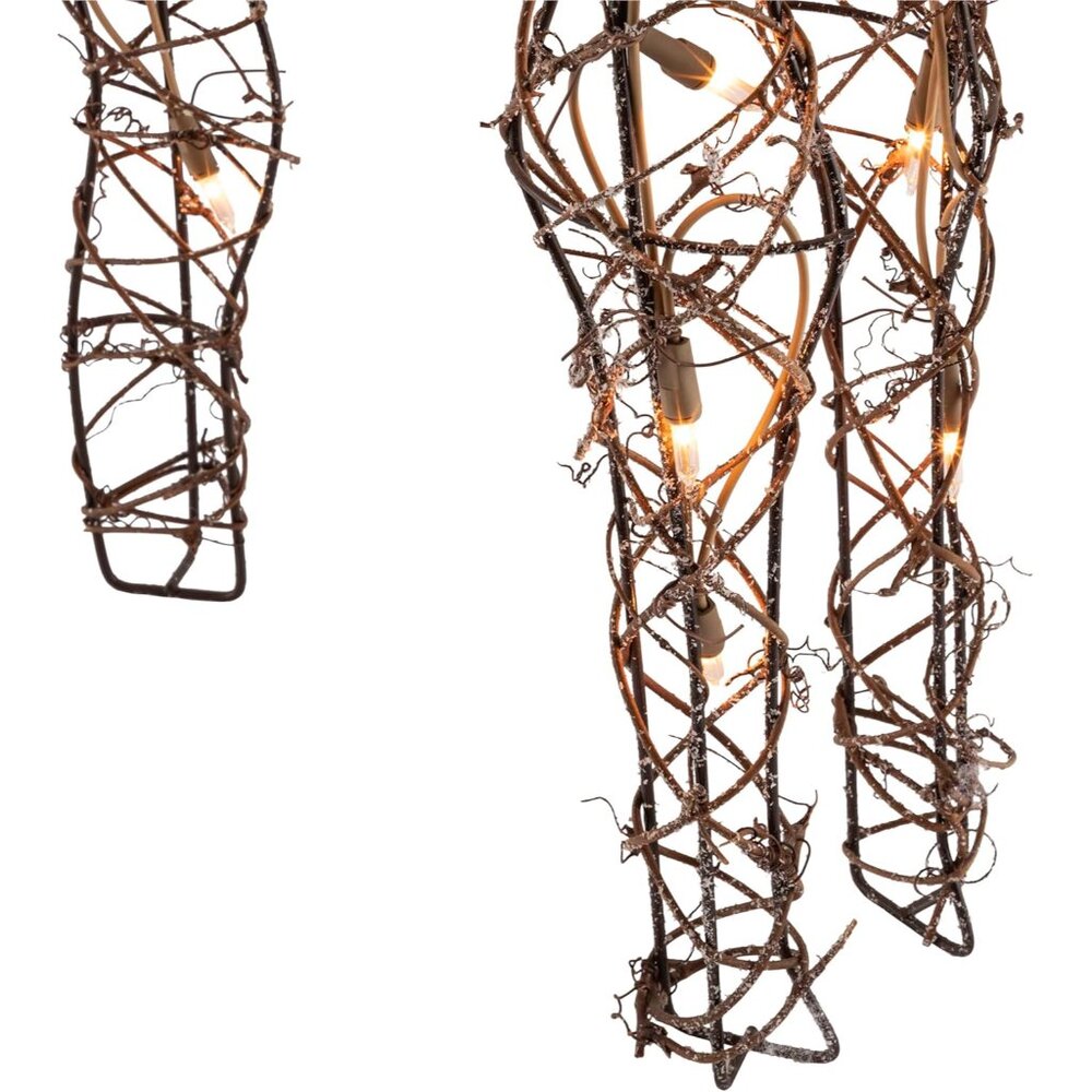 Stunning 35" Outdoor Rattan Reindeer with 50 LED Lights for Christmas Elegance - Picture 9 of 13